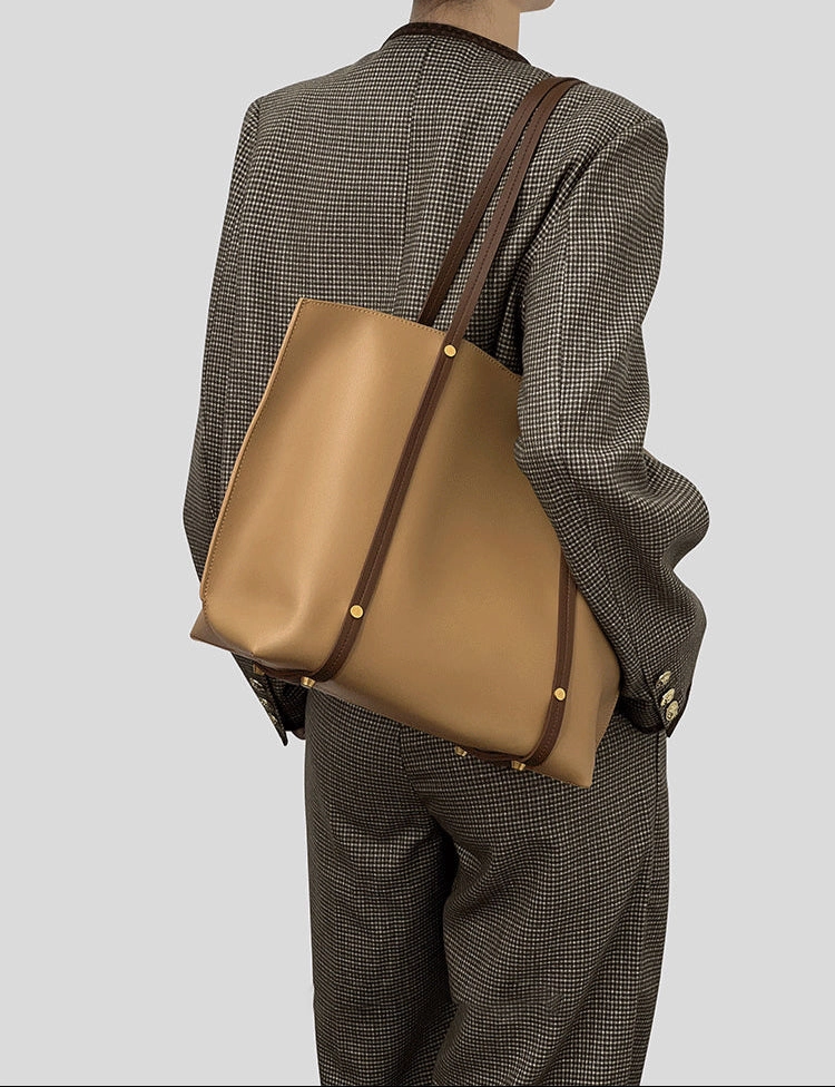 Workday Essential Utility Focus Women??s Large Soft Genuine Leather Tote Bag ?C Fall/Winter Commuter Shoulder Bag, Laptop Handbag, Work Purse