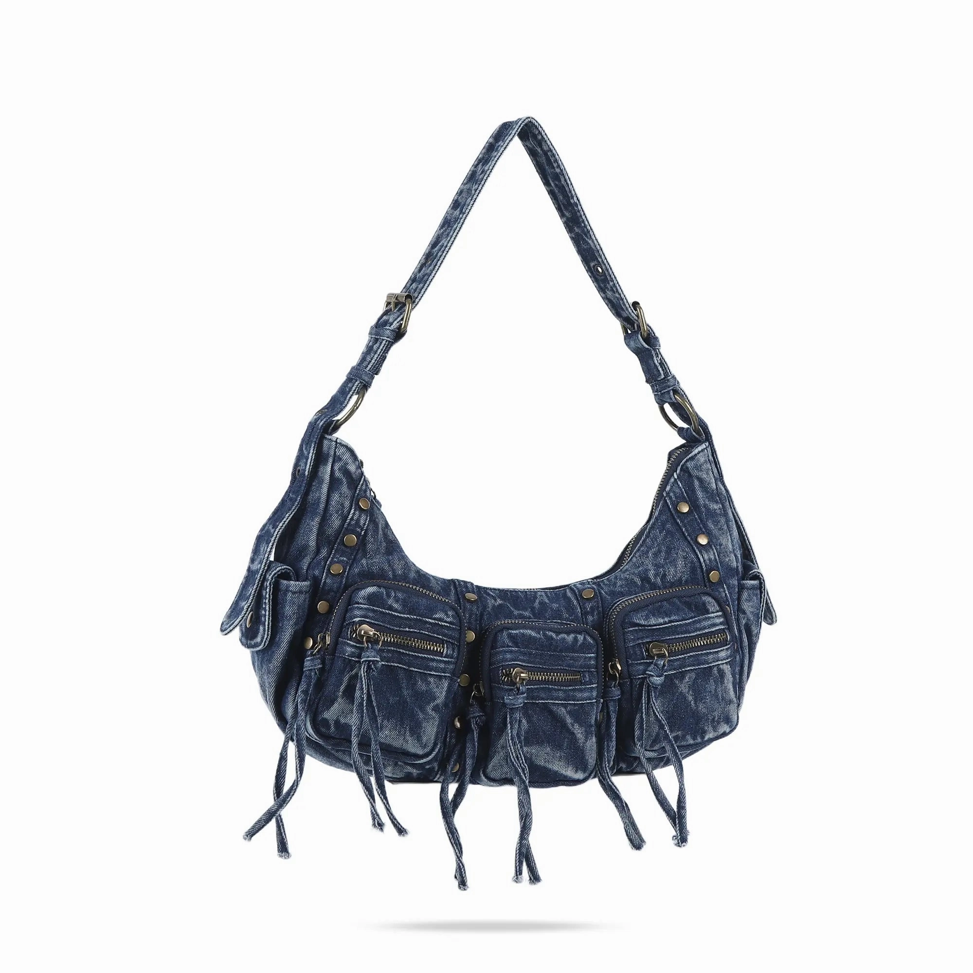 Trendy Washed Burgundy Shoulder Bag ?C Tassel Accent Women??s Hobo Vintage Style Purse Spacious enough for your essentials yet compact for easy carrying