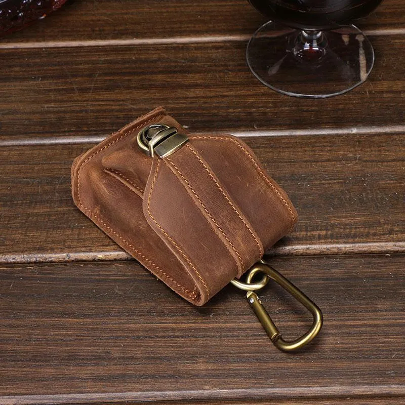 Cool Brown Leather Cell Phone HOLSTER Belt Pouches for Men Waist Bags BELT BAG For Men Classic everyday pouch