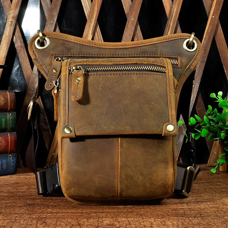 Refined Finish Leather Belt Pouch for men Shoulder Bag Waist Bag BELT BAG For Men