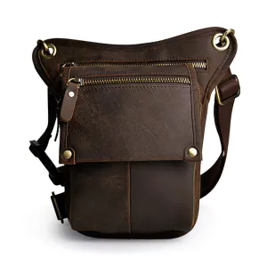 Leather Belt Pouch for men Shoulder Bag Waist Bag BELT BAG For Men Simple Elegance