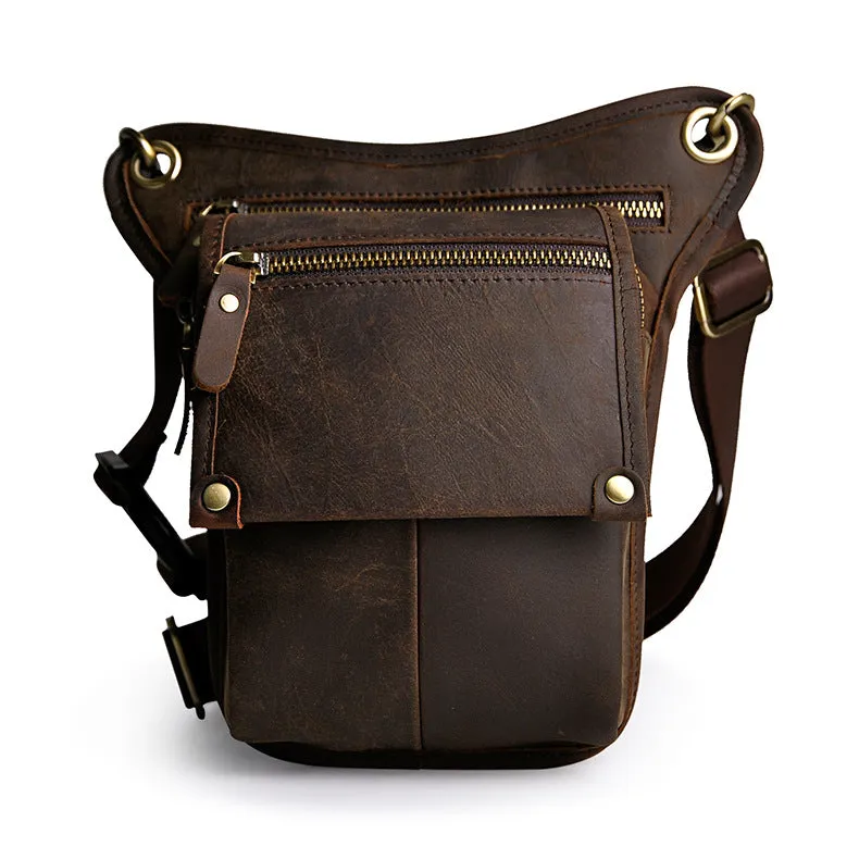 Leather Belt Pouch for men Shoulder Bag Waist Bag BELT BAG For Men Simple Elegance