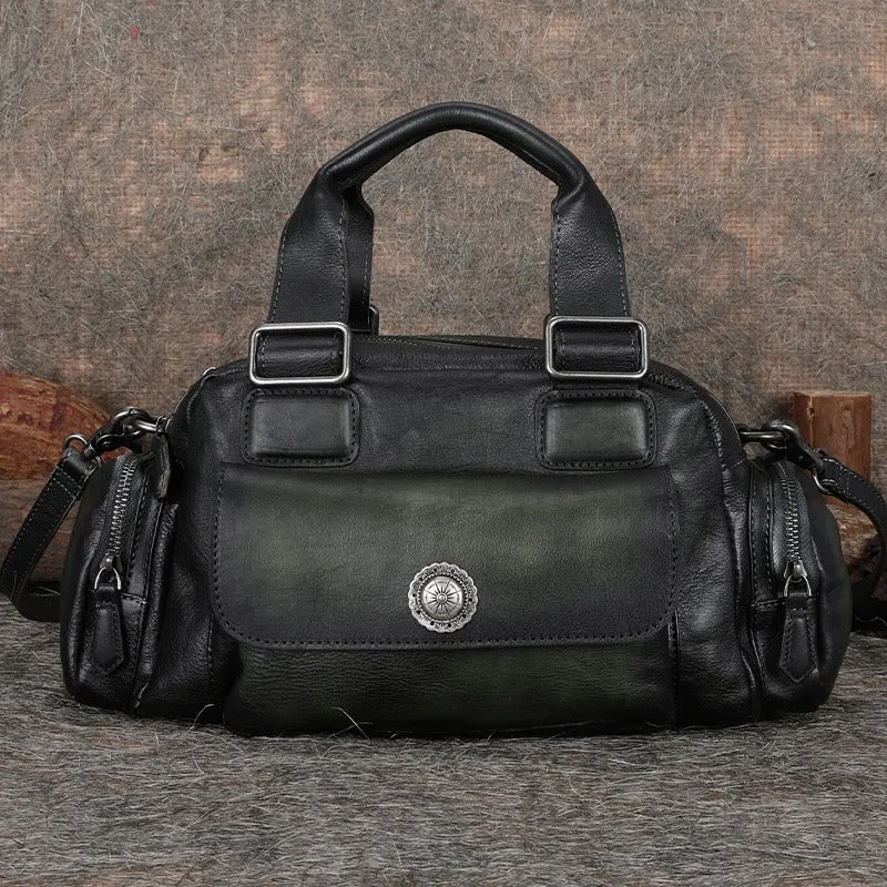 Handmade Coffee Leather Womens Vintage Handbag Best Shoulder Bag Vintage Crossbody Purses for Ladies Functional Carry Smart Accessory