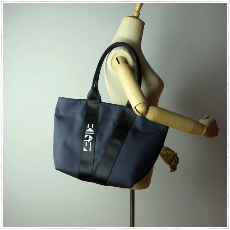 Crafted Design Casual Chic Dark Blue Womens Nylon Shopper Tote Womens Nylon Shoulder Tote Pink Nylon Handbag Purse for Ladies