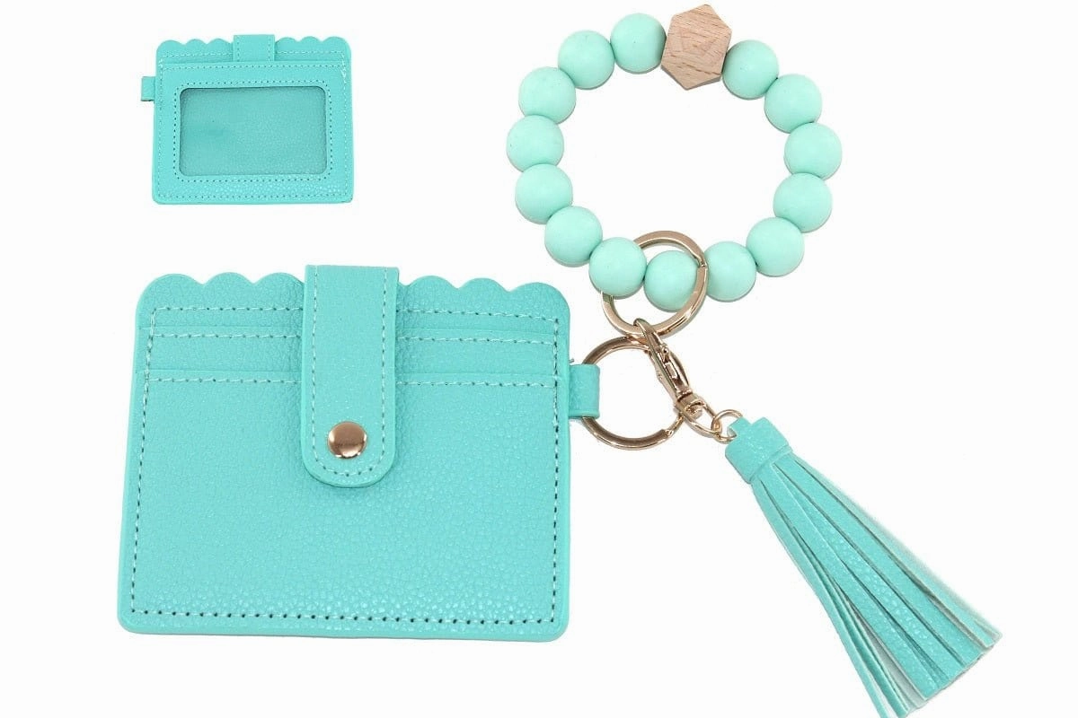 Outdoor companion BB139X156 Silicone Beaded Stretch Bracelet Wristlet ID Holder