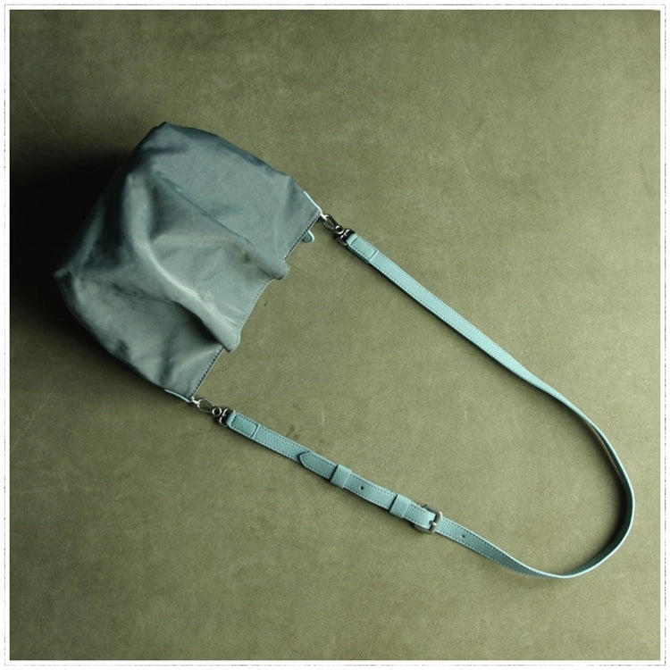 Contemporary Casual Look Small Womens Pink Nylon Leather Crossbody Handbag Purse Bucket Pink Nylon Shoulder Bag Purse for Ladies