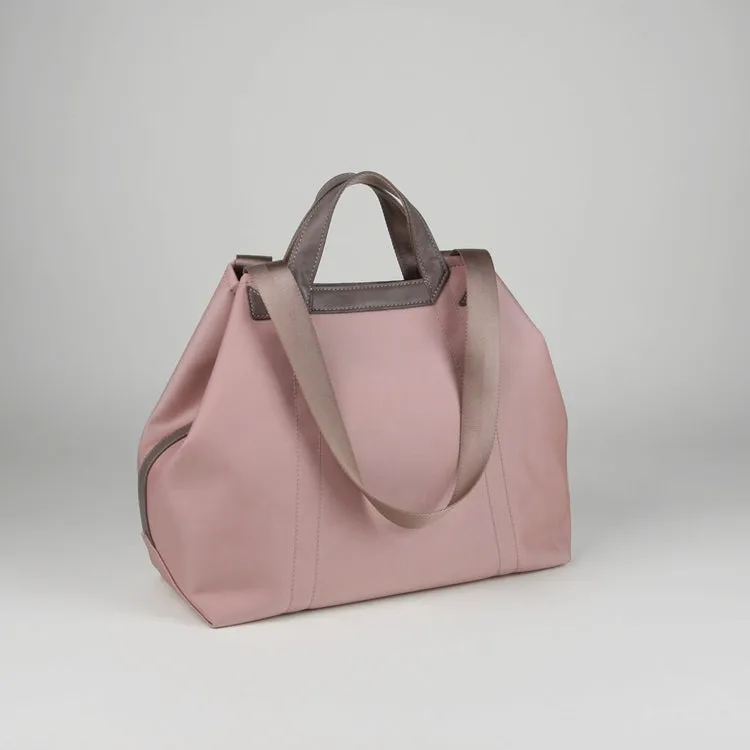 Khaki Womens Nylon Handbag Totes Khaki Womens Nylon Leather Shoulder Tote Purse for Ladies Balanced Vision Chic Travel