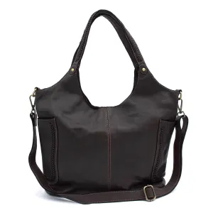 Julia Slouchy Tote in Chocolate Eco-Friendly Shopper Eco conscious