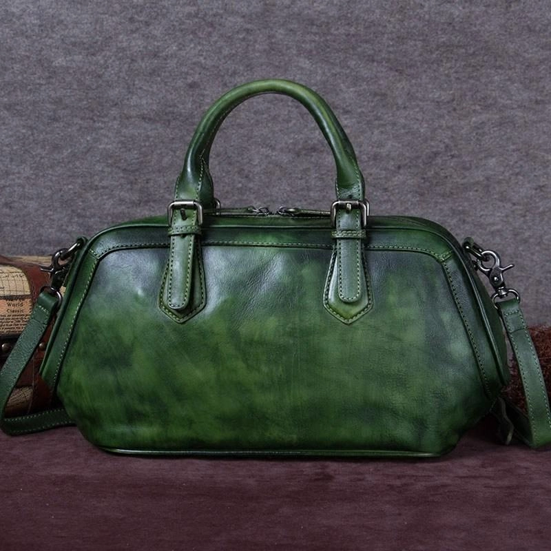 Elegant office accessory Timeless Lifestyle Purple 13" Womens Leather Doctor Handbag Gray Doctor's Bag Red Shoulder Bag Purse for ladies