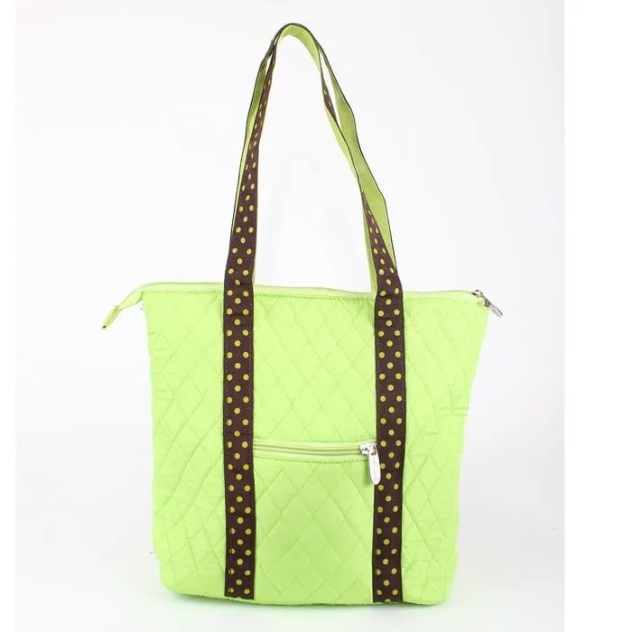QS301 Quilted Solid Small Tote Everyday Use Casual Carry
