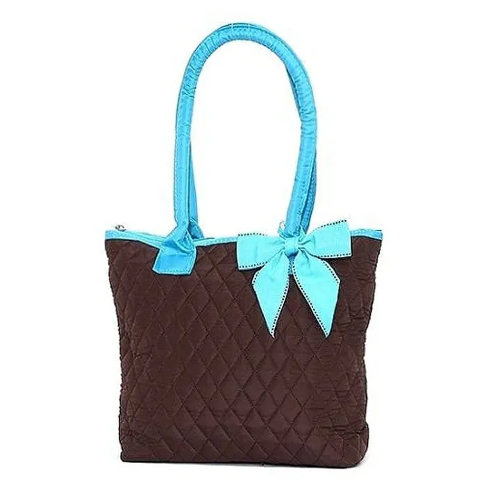 QS301 Quilted Solid Small Tote Business casual Stylish Accessory
