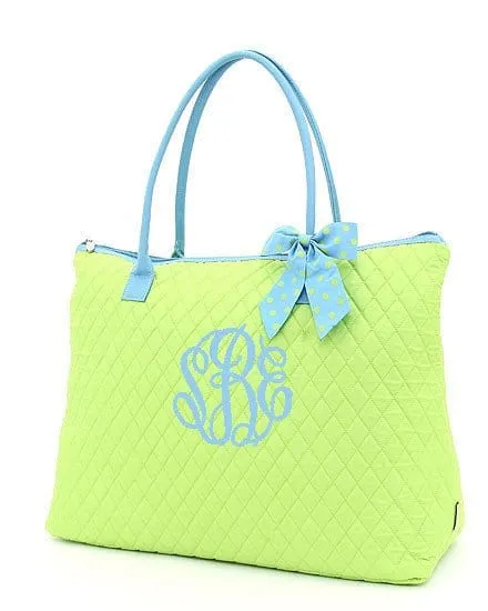 QSD2705 Quilted Solid Large Tote Commuter Tote Shopping Companion