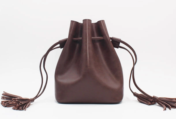 Refined Aesthetic Daily Essentials Bag Genuine Leather Bucket Bag Purse Bag Shoulder Bag for Women Leather Crossbody Bag