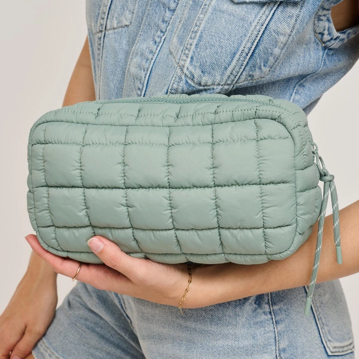 29349 Cloud Nine Quilted Puffer Nylon Cosmetic Pouch Outdoor Comfort