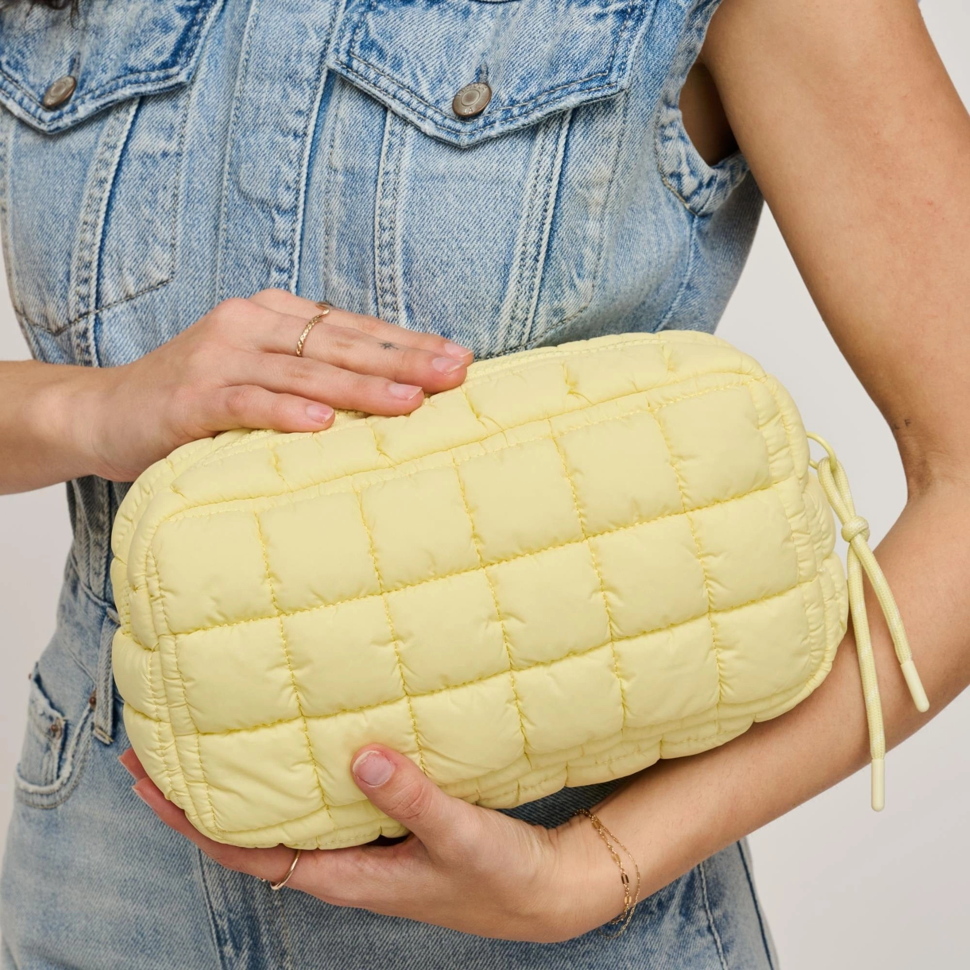 29349 Cloud Nine Quilted Puffer Nylon Cosmetic Pouch Trendy Lifestyle Effortless Travel