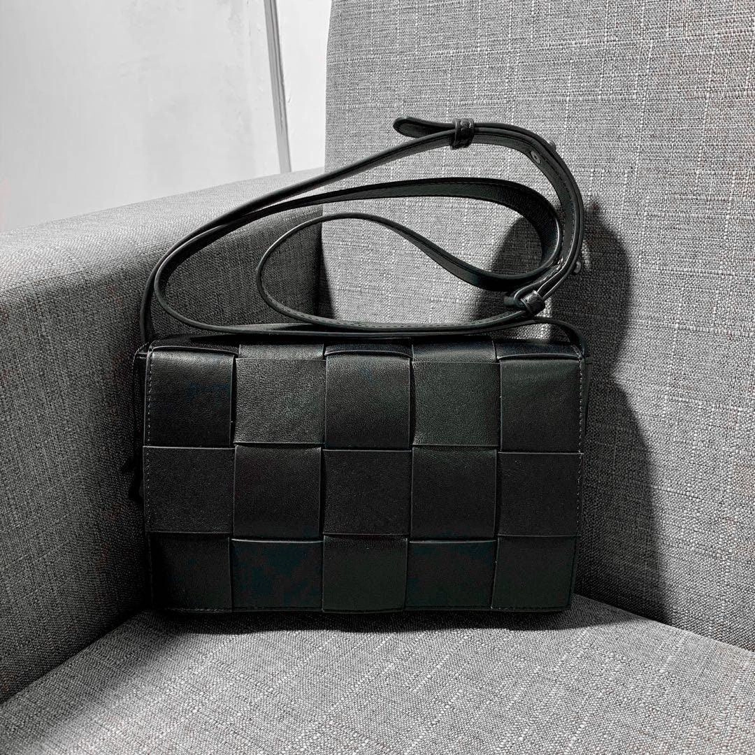 Quilted Elegant Small Leather Shoulder Bag, Intrecciato Lambskin Woven Bag, Classic Soft Leather Casual Bag, Woven Purse, Fashion Gift Effortless Style