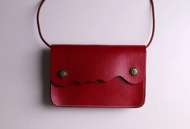 Customizable Options Modern Minimalist Handmade Leather small purse bag shoulder bag red dark green for women leather crossbody bag