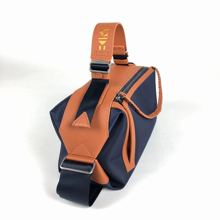 Fashion Travel Functional Carry Cute Womens Orange NYLON Handbag Purse Cube NYLON Shoulder Bag Crossbody Purse for Ladies