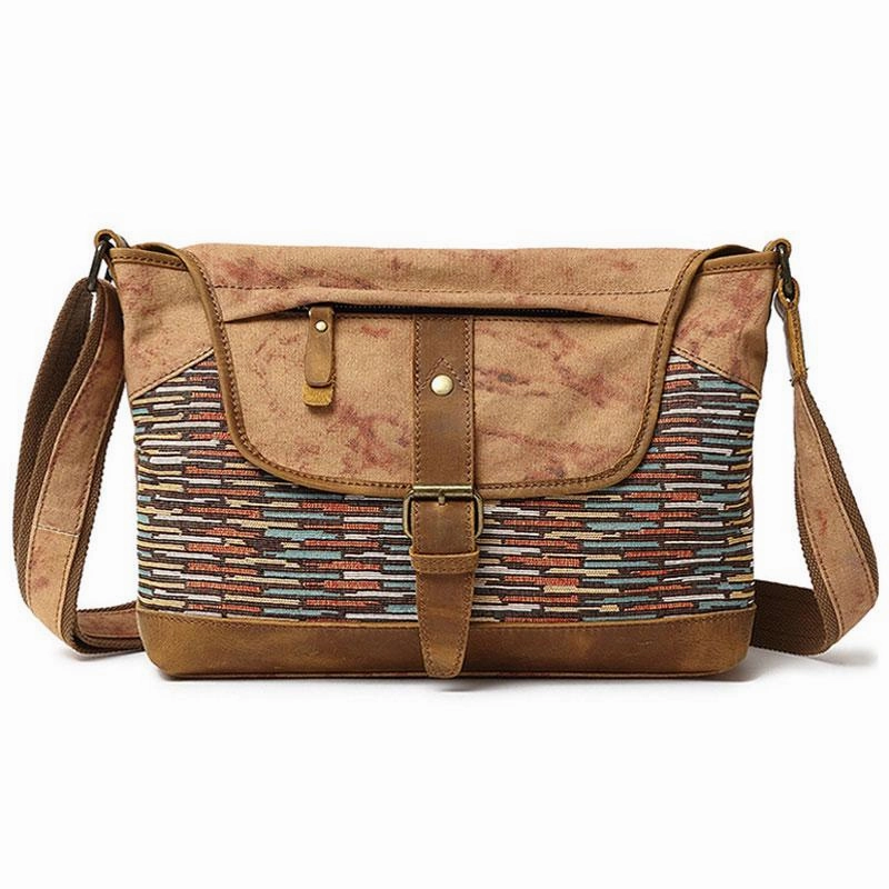 Mens Canvas Rustic Side Bag Messenger Bag Camera Courier Bag Shoulder Bag for Men Outdoor Ready