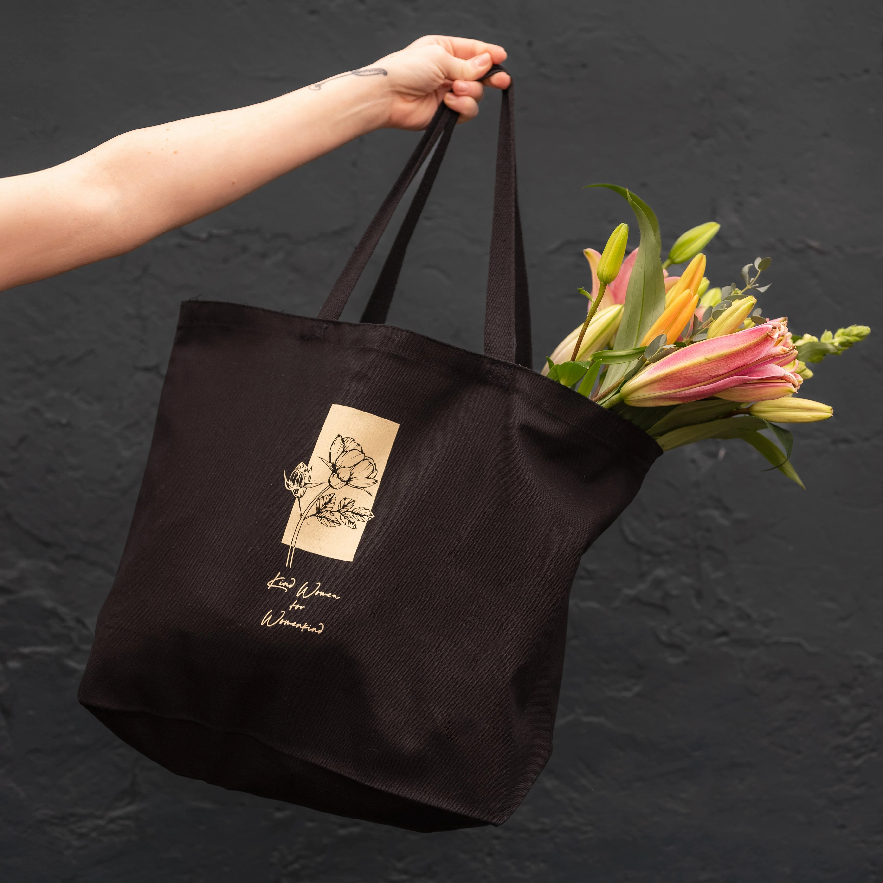 Contemporary Feature Kind Women for Womenkind Jumbo Tote, Black