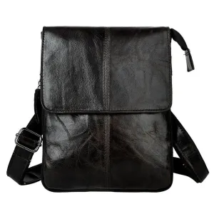 Mens Leather Small COURIER BAG Side Bag Waist Pouch Holster Belt Case Belt Pouch for Men Quality Edge