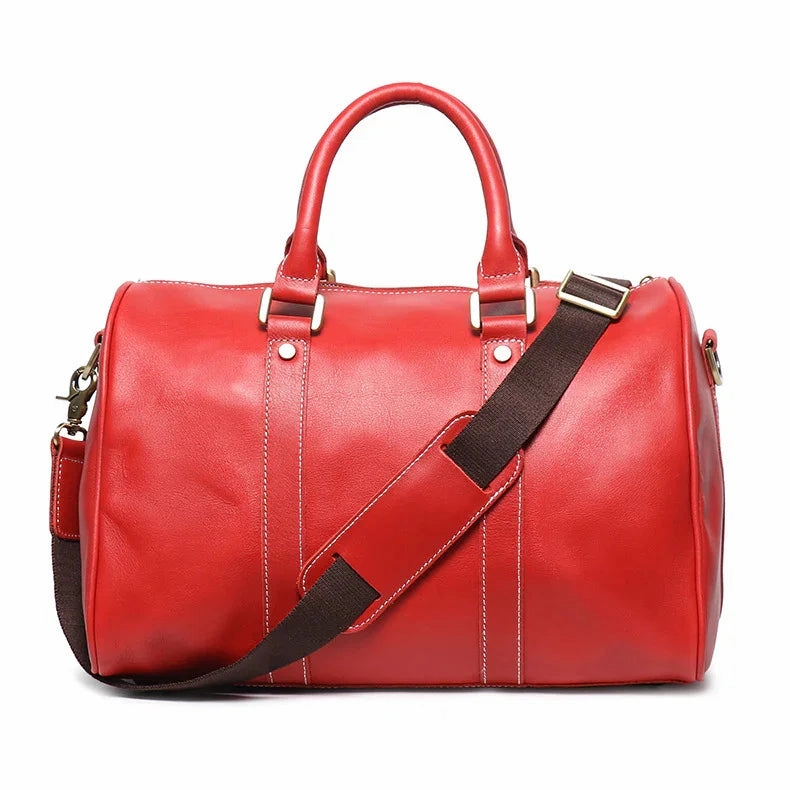 Gear Organizer Crazy Horse Full Grain Leather Duffle Bag, Handmade Vintage Cowhide Travel Weekender Bag for Men & Women, Weekend Gear Carry-On