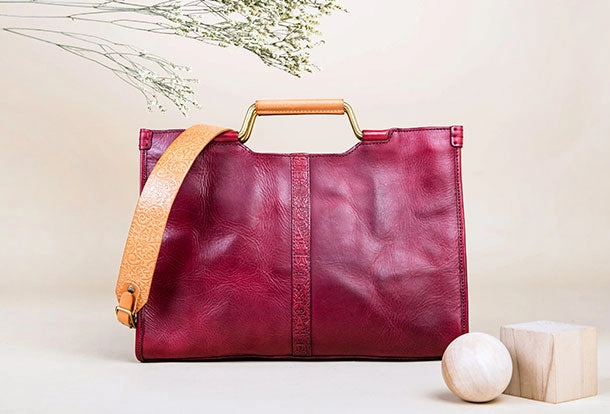 Genuine Leather Handmade Handbag Bag Shoulder Bag Purse For Women Functional Look Modern Utility