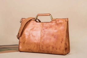 Genuine Leather Handmade Handbag Bag Shoulder Bag Purse For Women Stylish buckle Long Lasting