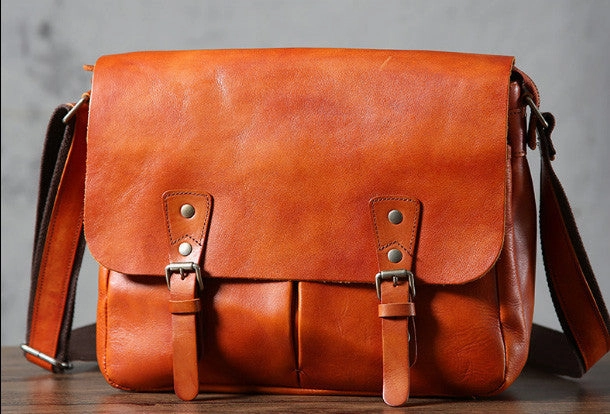 Leather cool men messenger bag vintage shoulder school bags for men Modern Lifestyle Functional Functionality