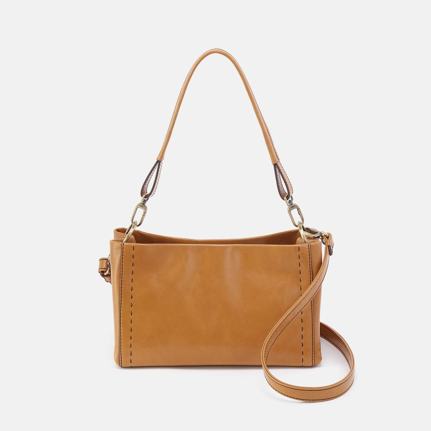 Seneca Shoulder Crossbody In Polished Leather - Natural Adventure Durability High-End Quality