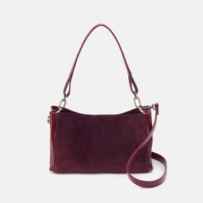 Seneca Shoulder Crossbody in Suede Leather - Prairie Garnet Anti-Theft Features Active Travel