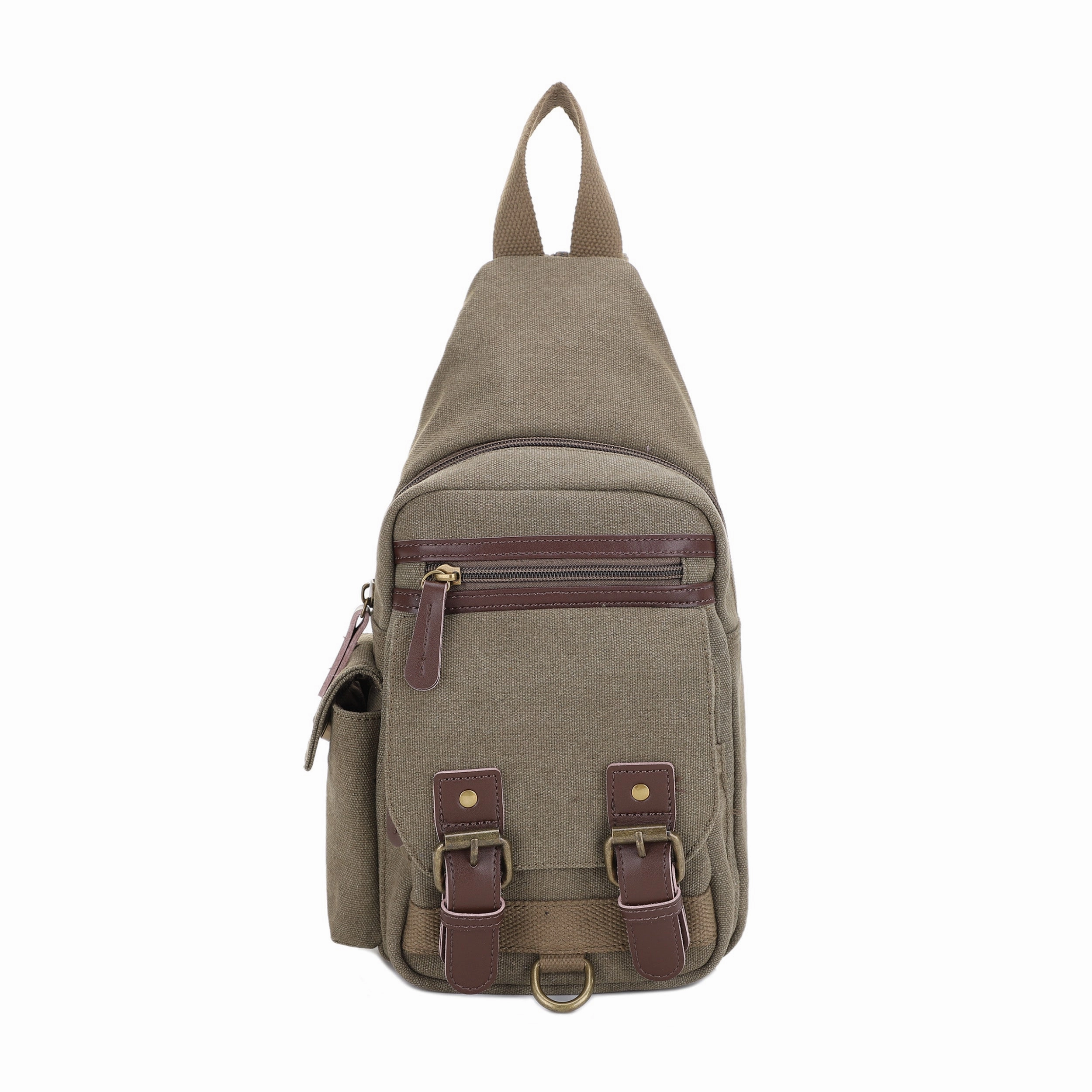 Active Gear Shasta Unisex Canvas & Leather Concealed Carry Sling Bag