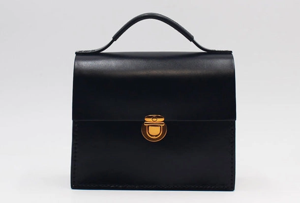 Handmade Leather Handbag Square Purse Crossbody Shoulder Bag for Girl Women Lady city commute