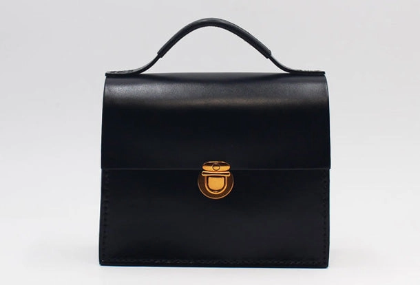 Handmade Leather Handbag Square Purse Crossbody Shoulder Bag for Girl Women Lady Office Ready