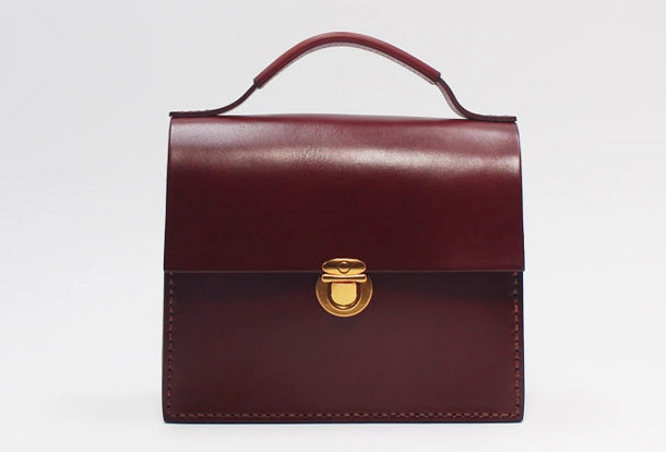 Sustainable Choice Handmade Leather Handbag Square Purse Crossbody Shoulder Bag for Girl Women Lady