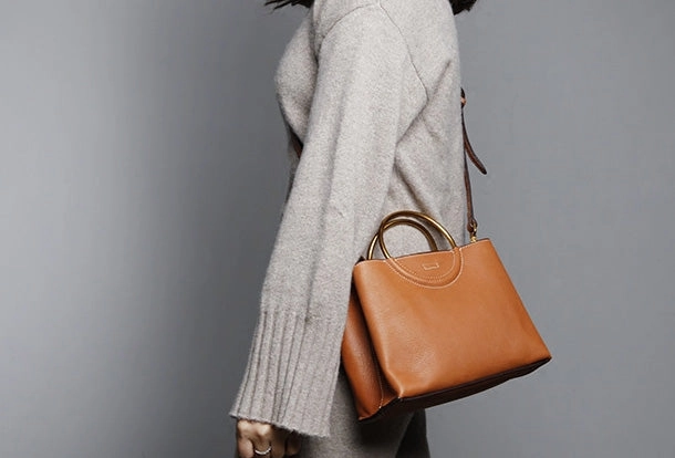 Genuine Leather Cute Handbag Crossbody Bag Shoulder Bag Women Leather Purse Large-zippered accessory