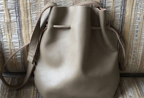Casual Comfort Genuine Leather Bucket Bag Shoulder Bag For Women Leather Crossbody Bag