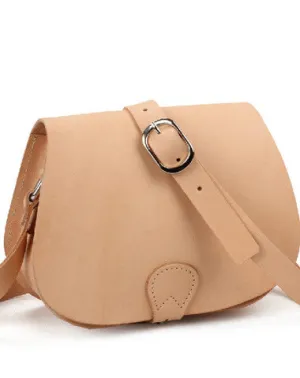 Handmade vintage rustic leather crossbody Shoulder saddle Bag for girl women lady Minimal Look