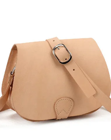zipper closure Handmade vintage rustic leather crossbody Shoulder saddle Bag for girl women lady
