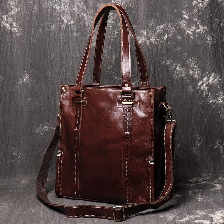 Holiday Getaway Handmade Brown LEATHER Mens/Womens Tote Messenger Tote Bag Tote HandBag Shoulder Bag For Men