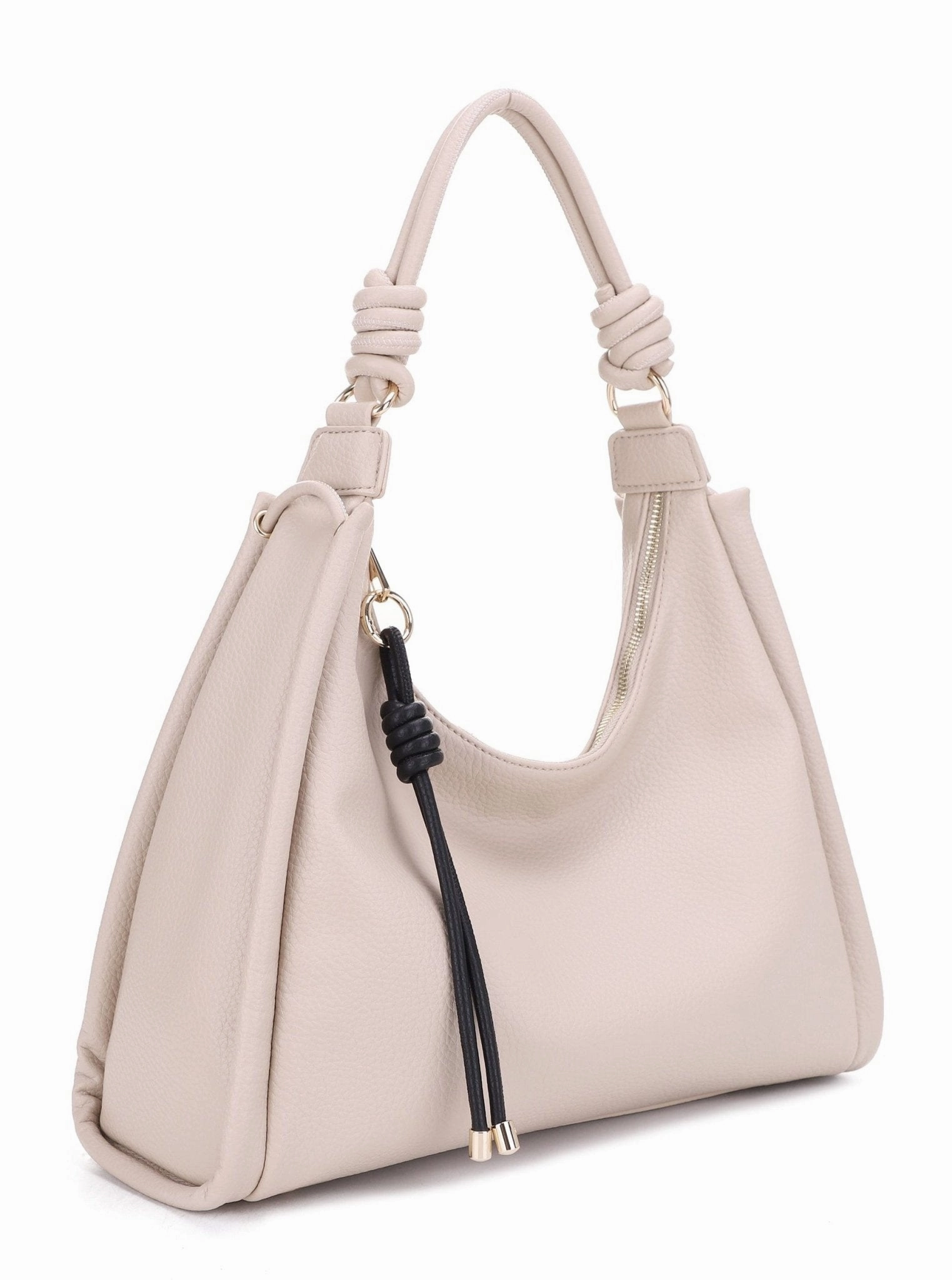 Street Fashion Versatile Comfort AS20681 Chelsea Hobo bag with String Zip Puller accent