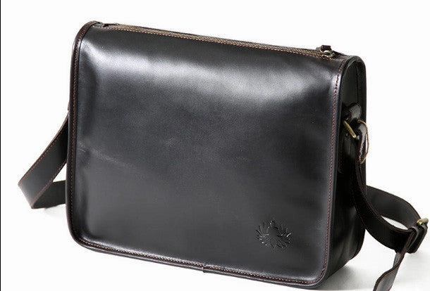 Cool leather mens messenger bag shoulder school laptop bag for men Outdoor Lifestyle Functional Everyday