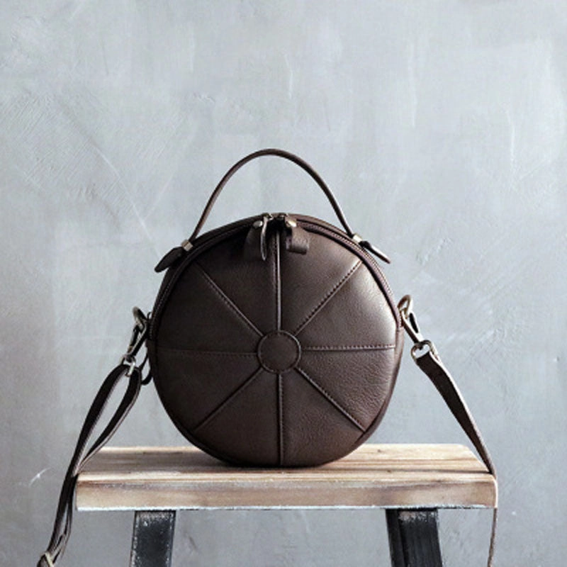 Trendy Fashion Fashion Womens Leather round purse circle bag circle handbag round handbag for women