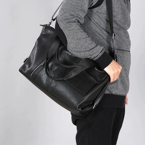 Adjustable Structure Adventure Carry Handmade Leather Mens Handbag Cool Messenger Bag Shoulder Bag Weekender Bag for Men