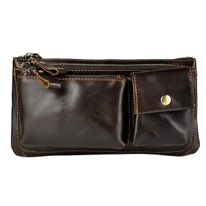 Elegant Fashion Work Gear Leather Mens Fanny Pack Waist Bag Hip Pack Belt Bag Bumbag for Men