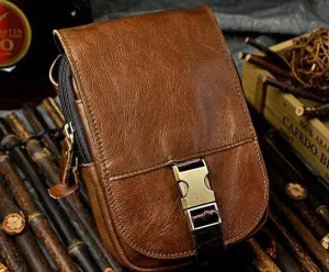 Small Mens Leather Belt Pouch Holster Belt Cases Cell Phone Waist Pouch for Men Urban Outfit