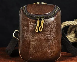 Small Mens Leather Side Bag Belt Pouch Holster Belt Case Waist Pouch for Men Elegant Touch Timeless Form
