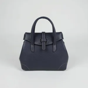 Chic Detail Street Spirit Small Womens Navy Leather Handbag Purse Leather Navy Mini Shoulder Bag Handbag Purse for Ladies