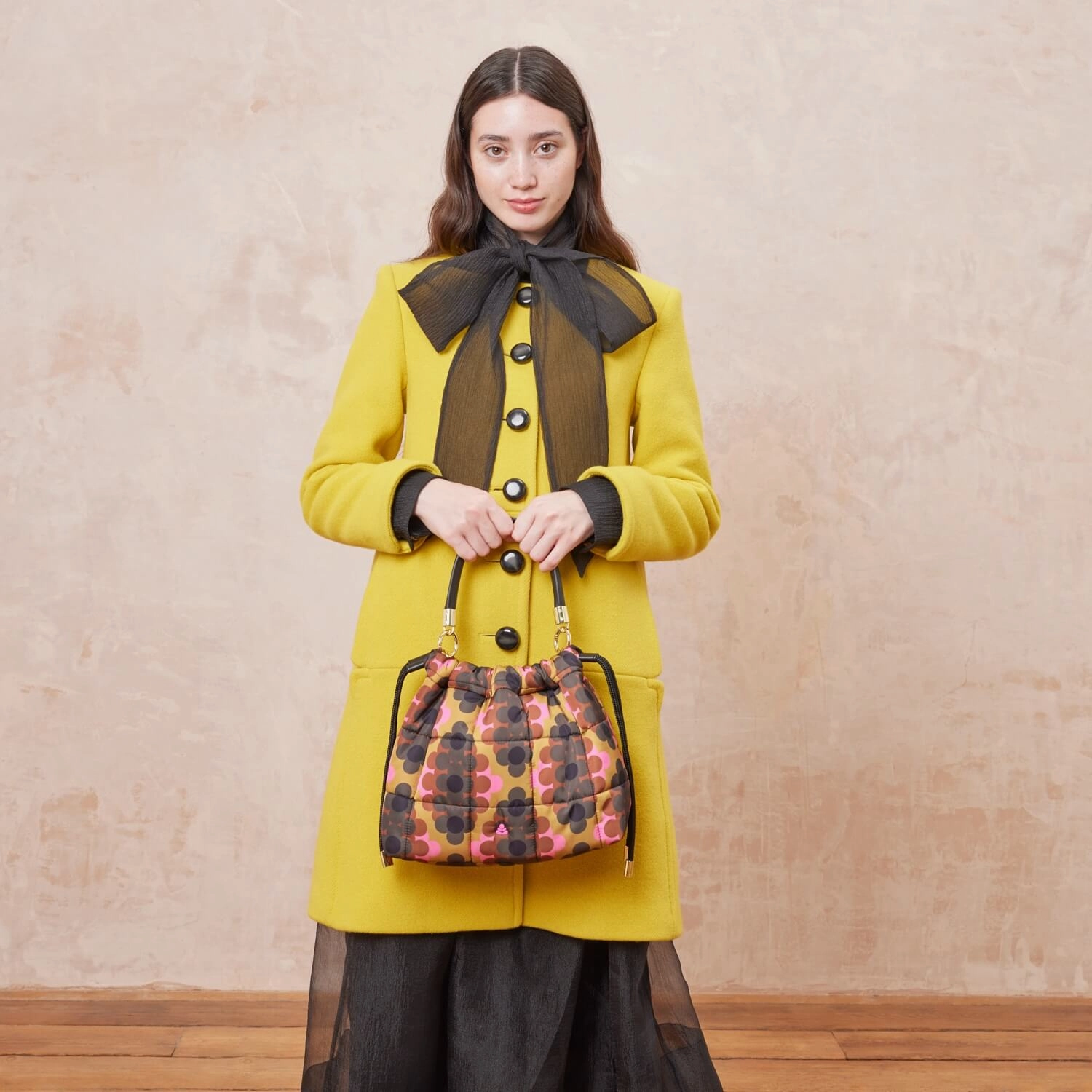 Lightweight Function Small Cirrus Drawstring Handbag - Cosmos Pink