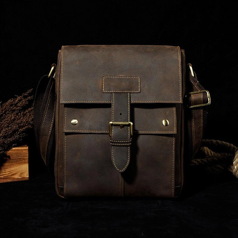 Travel Essential Sleek Design Small Leather Mens SIDE BAGs COURIER BAGs Messenger Bag Shoulder Bag for Men
